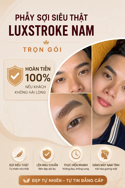 Phẩy sợi lông mày Nam siêu thật