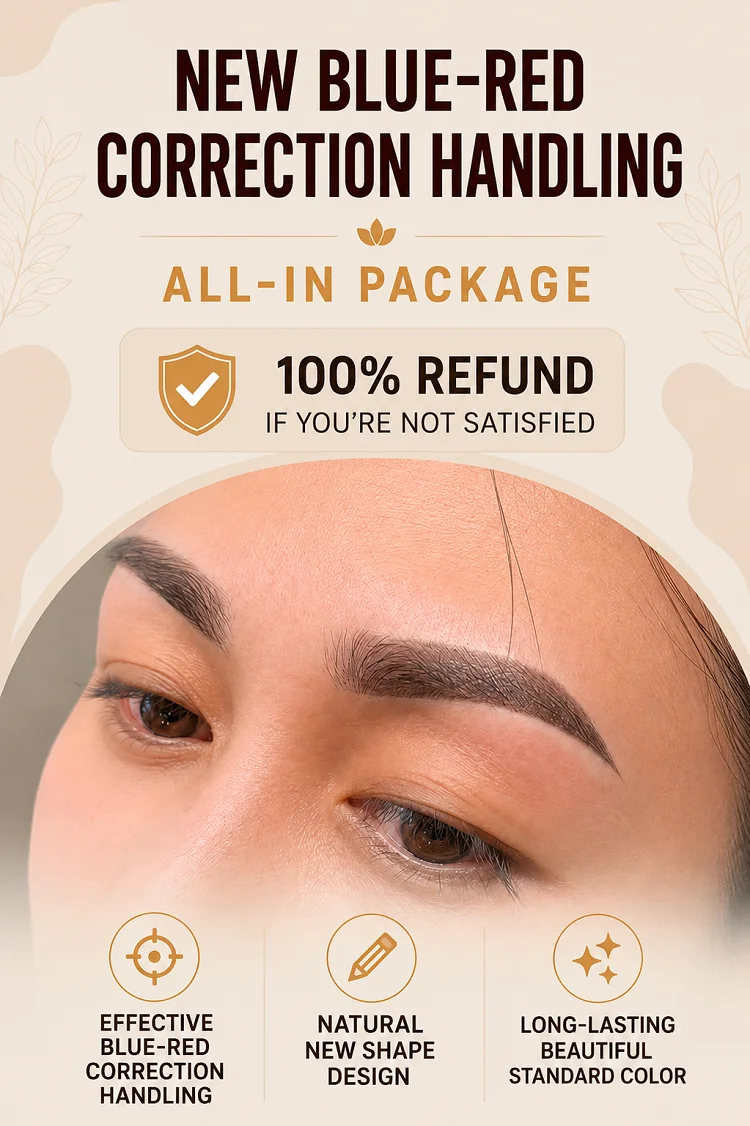 Effectively correct eyebrows that have turned green or red, and create a new eyebrow shape.