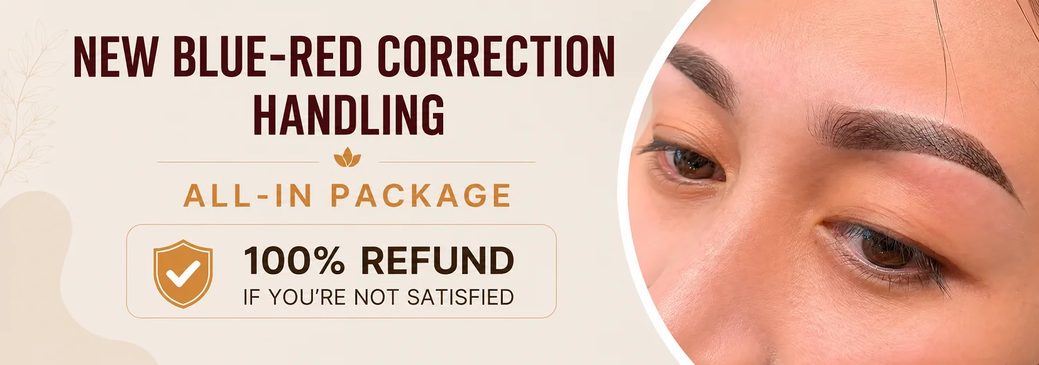 Effectively correct eyebrows that have turned green or red, and create a new eyebrow shape.
