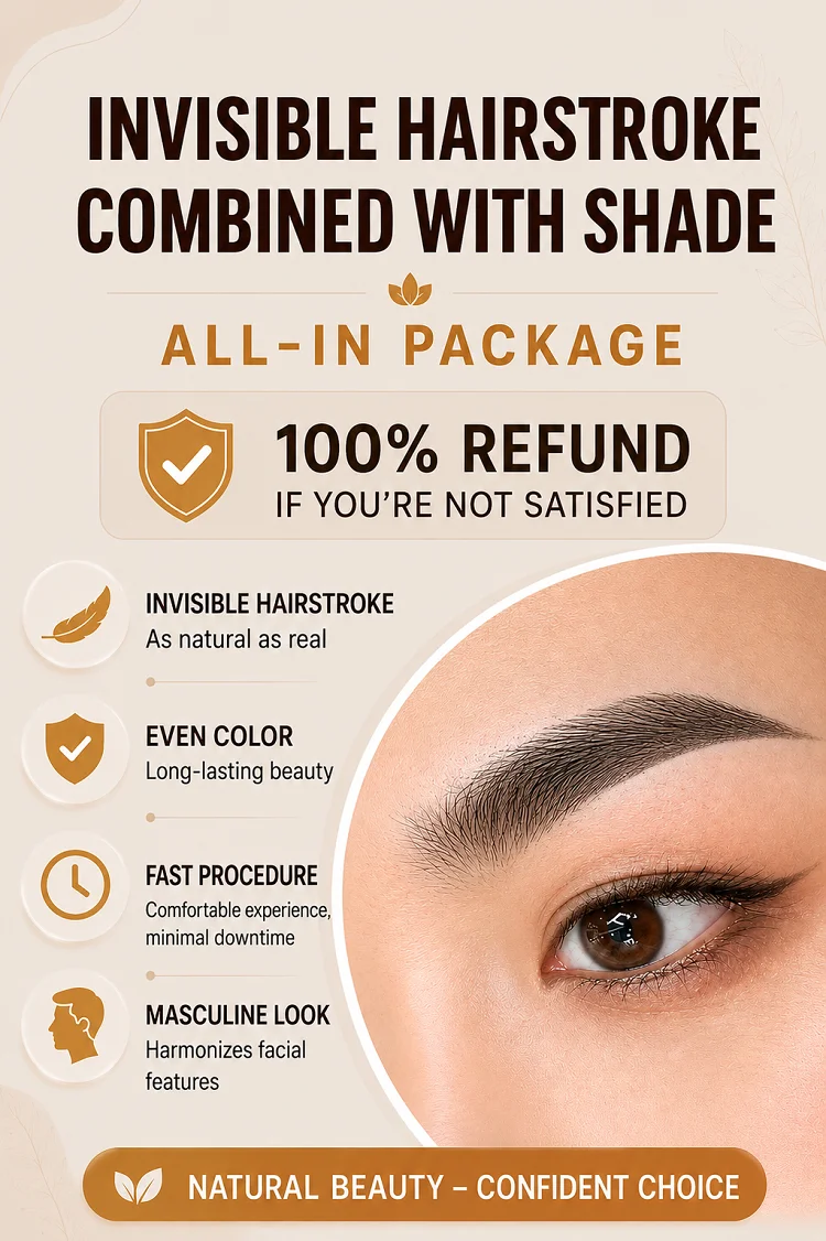 Ultra-Realistic Microblading Combined with Shading Eyebrow Tattooing