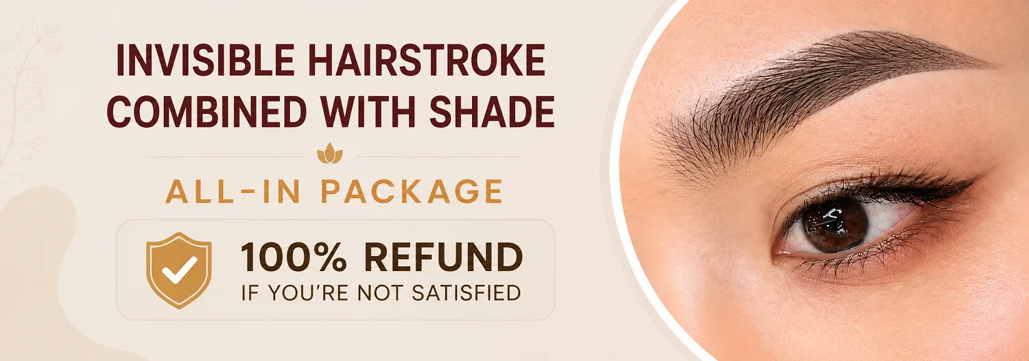 Ultra-Realistic Hairstroke Combined with Shading Eyebrow Tattooing