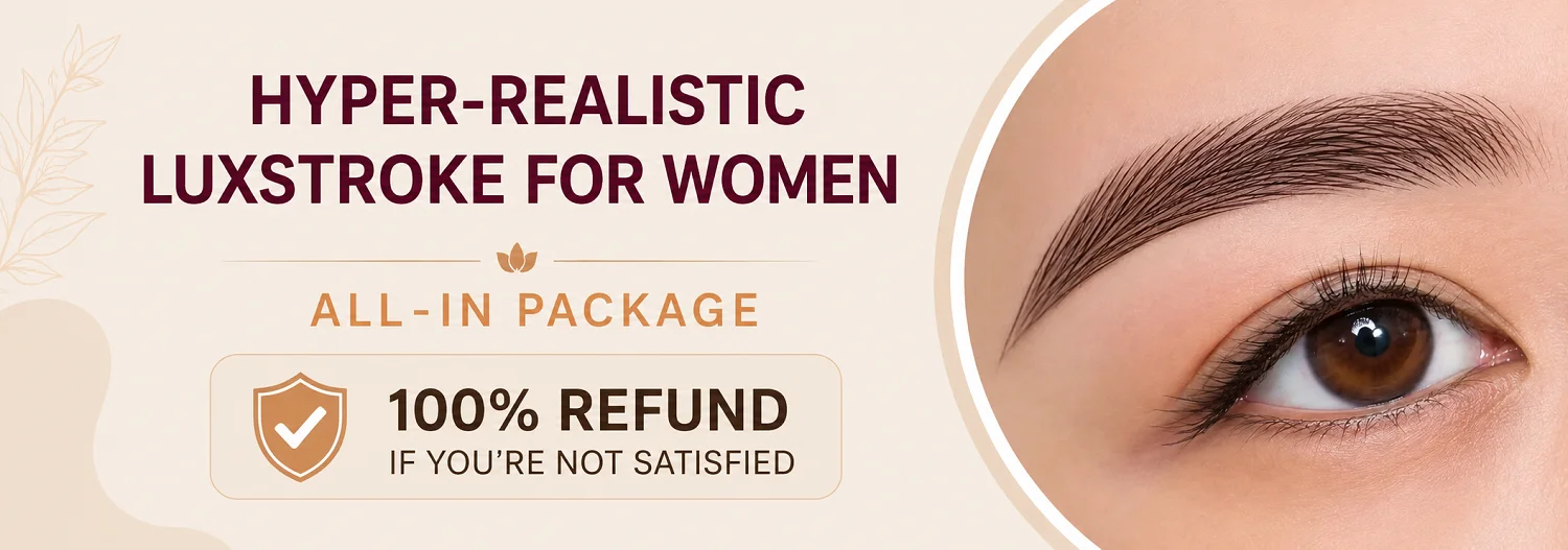 Women's Eyebrow Sculpting, LuxStroke Ultra-Realistic Hair Stroke Technique