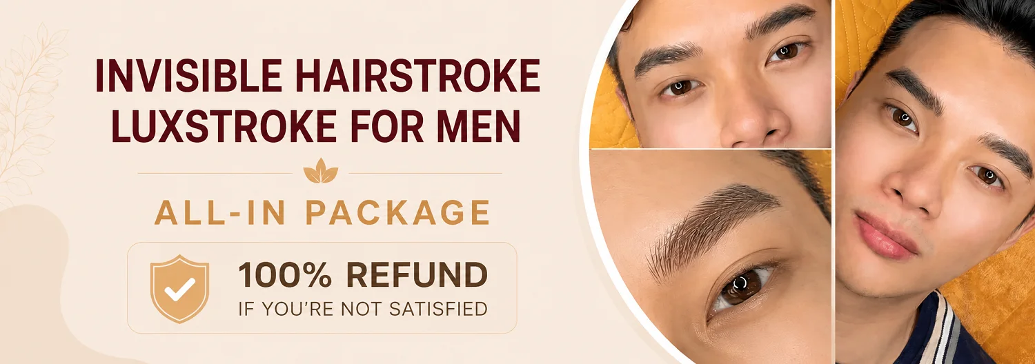 Men's Eyebrow Sculpting, LuxStroke Ultra-Realistic Hair Stroke Technique