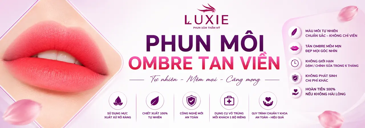 Phun Môi Ombre Tan Viền, Tạo nét xinh tươi, khử thâm dứt điểm