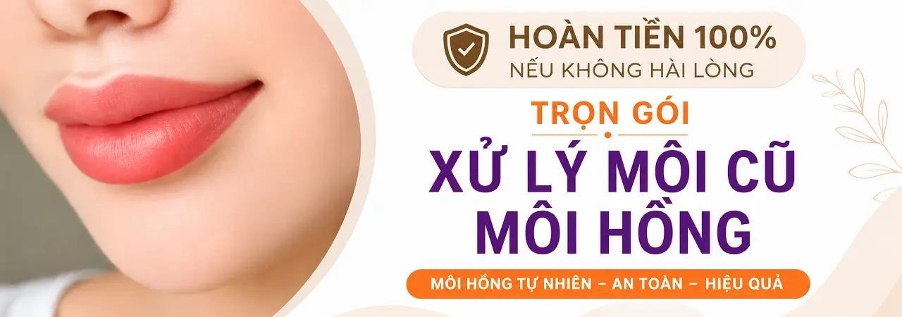 Khắc phục môi bết màu & phun màu mới