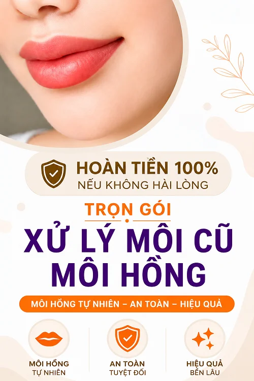 Khắc phục môi bết màu & phun màu mới
