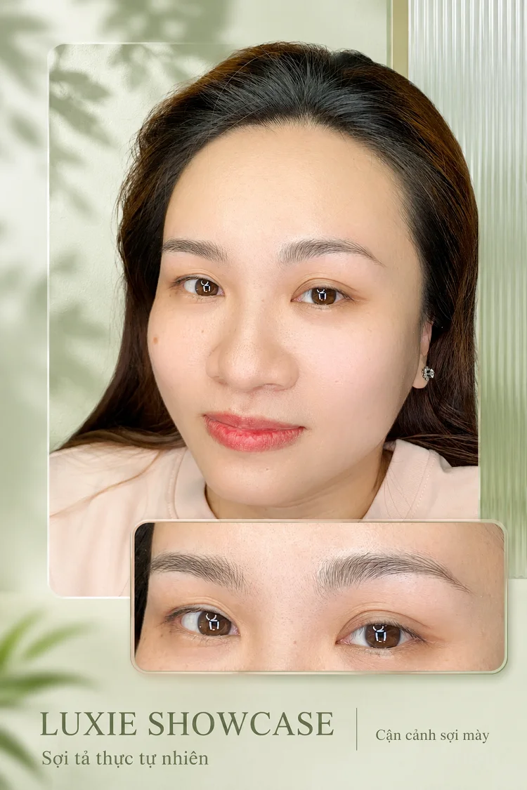 Sợi tả thực tự nhiên, mềm, mảnh và hài hòa với nền thật