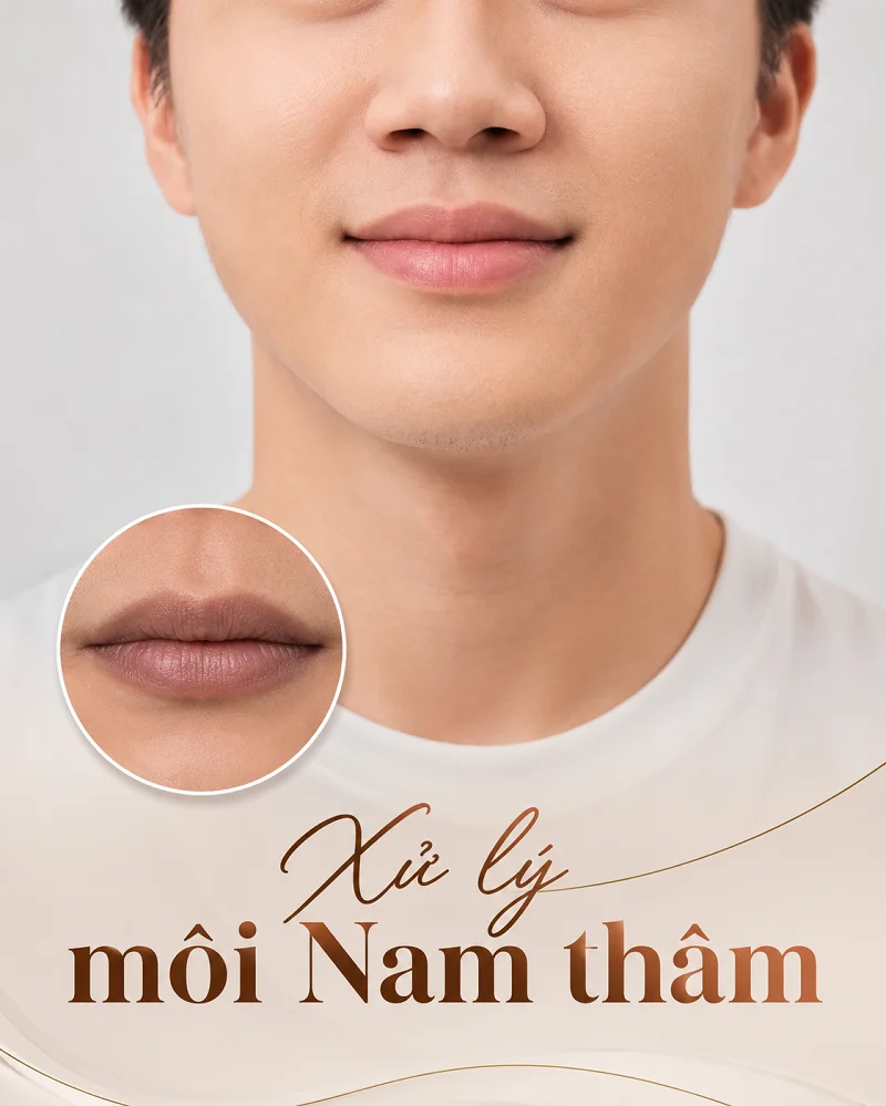 Xử lý môi thâm cho Nam