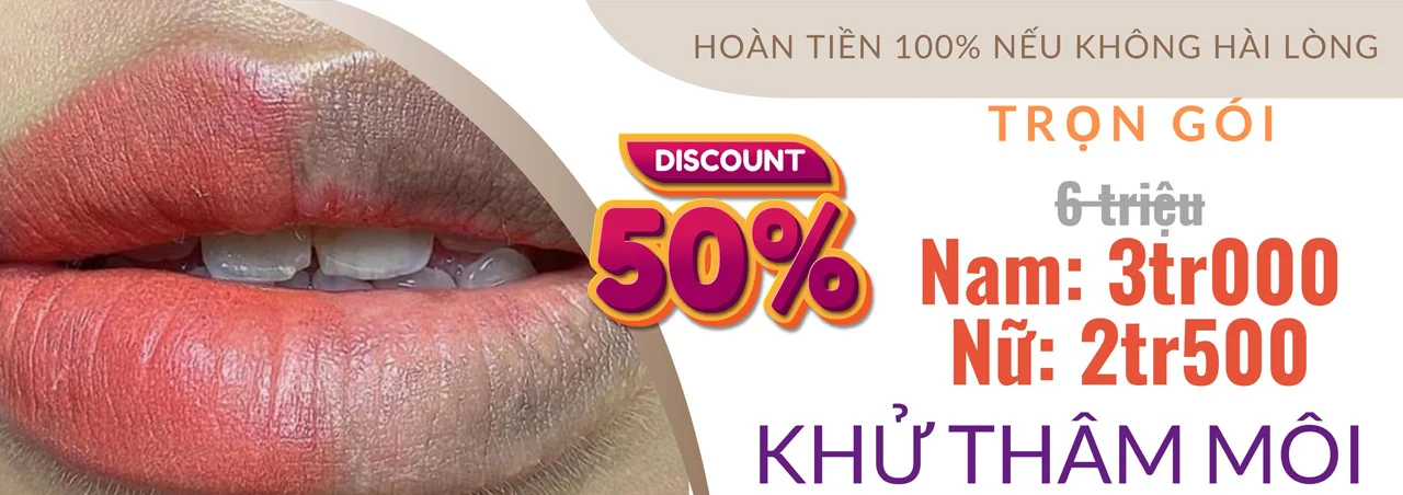 Khử thâm môi Nam / Nữ, cải thiện sắc tố, hồng hào tươi tắn Khử thâm môi Nam / Nữ, cải thiện sắc tố, hồng hào tươi tắn
