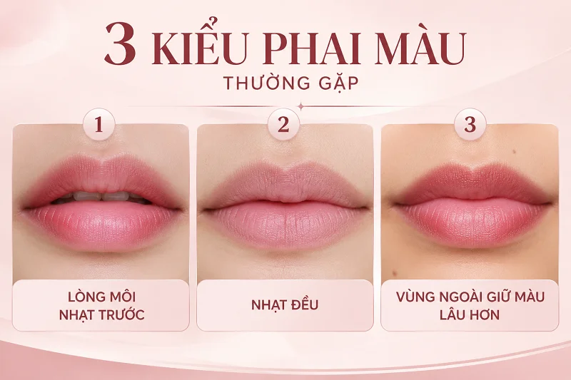 Ba kiểu phai màu dài hạn thường gặp Ba kiểu phai màu dài hạn thường gặp