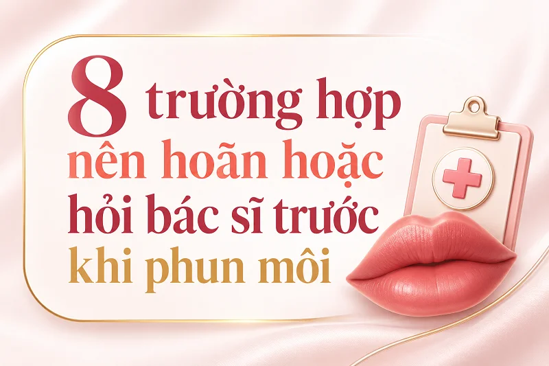 Những ai không nên phun môi? 8 trường hợp nên hoãn hoặc hỏi bác sĩ trước