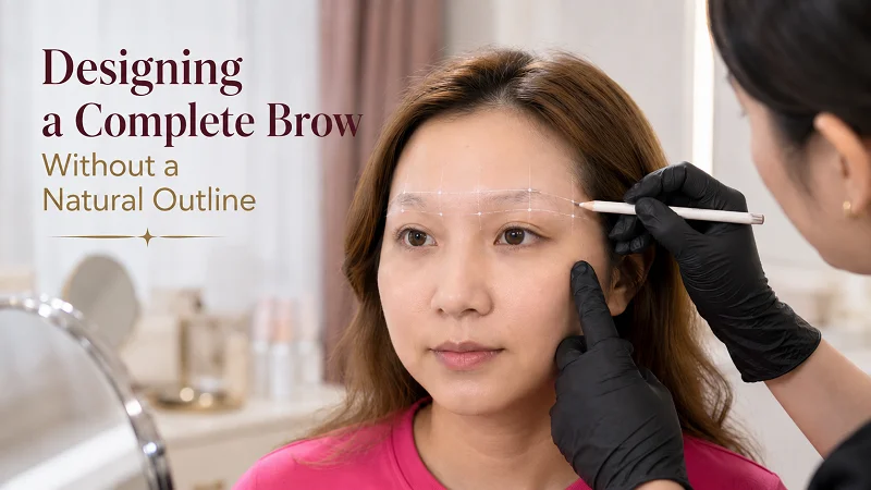 How should a complete brow be designed without a natural outline? How should a complete brow be designed without a natural outline?