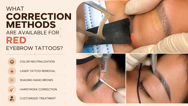What correction methods are available for red eyebrow tattoos? What correction methods are available for red eyebrow tattoos?
