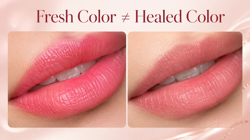 Fresh color vs Healed color Fresh color vs Healed color