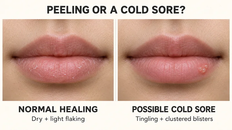 Is it a cold sore or normal healing?
