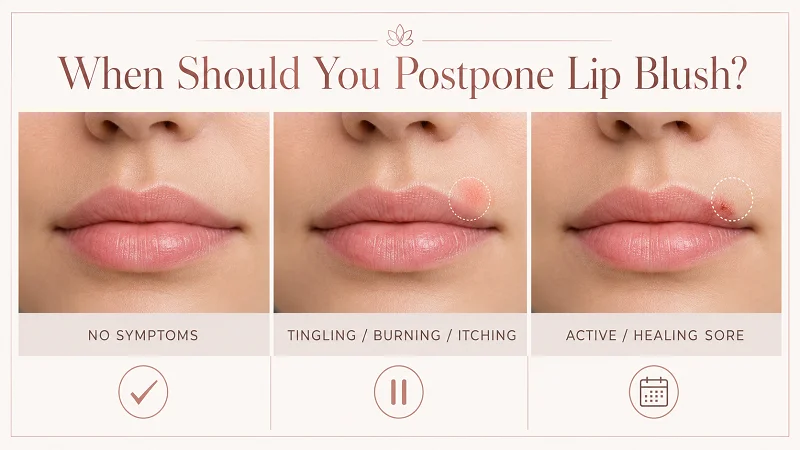 When to postpone a lip-blush appointment When to postpone a lip-blush appointment