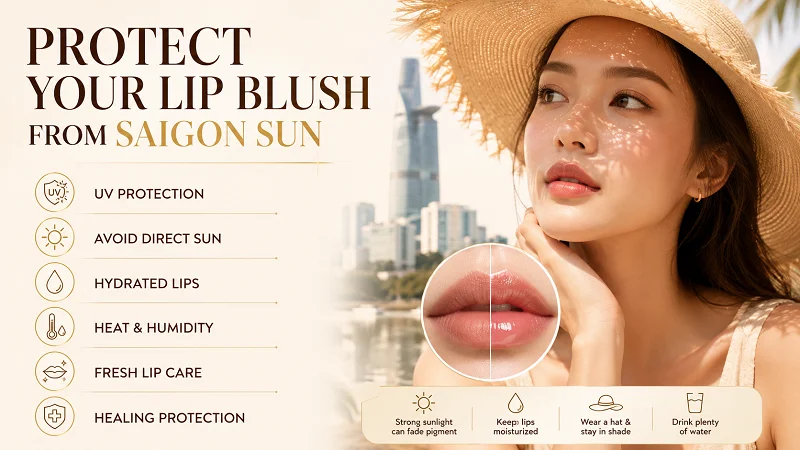 Protect your lip blush from the sun