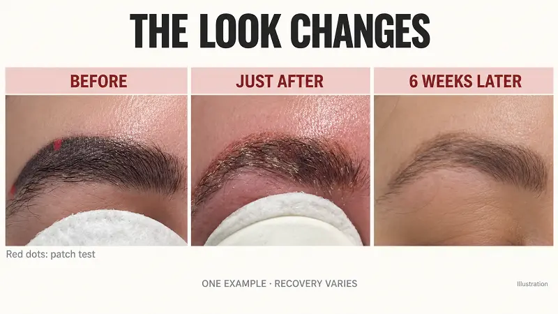 What your brows may look like in the weeks after