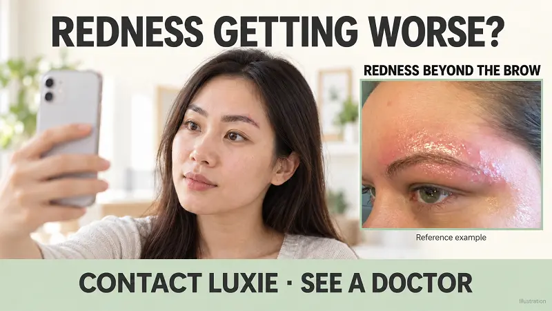 When should you get the redness checked?