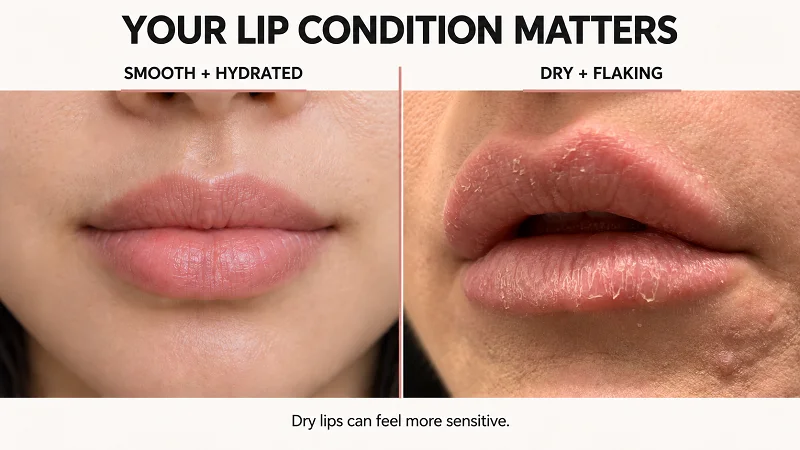 Why are lips more sensitive than other areas?