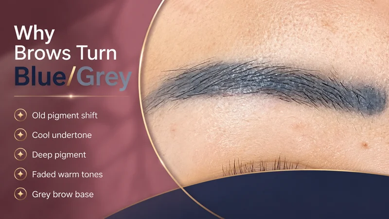 Why do old eyebrow tattoos turn blue or grey? Why do old eyebrow tattoos turn blue or grey?