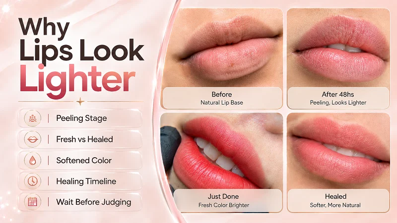 Why Lip Blush Often Looks Lighter After Peeling