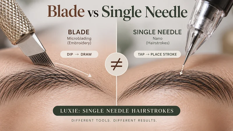 How the pigment gets into the skin, and what Luxie uses