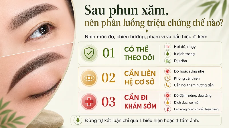 Theo dõi các triệu chứng sau phun xăm để tránh rủi ro