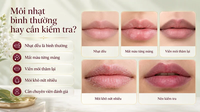 Khi nào môi nhạt là bình thường và khi nào cần kiểm tra lại?