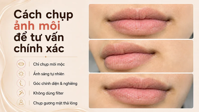 Hướng dẫn cách chụp ảnh môi để tư vấn chính xác Hướng dẫn cách chụp ảnh môi để tư vấn chính xác