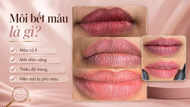 Môi bết màu là gì và vì sao môi nhìn lì, nặng?