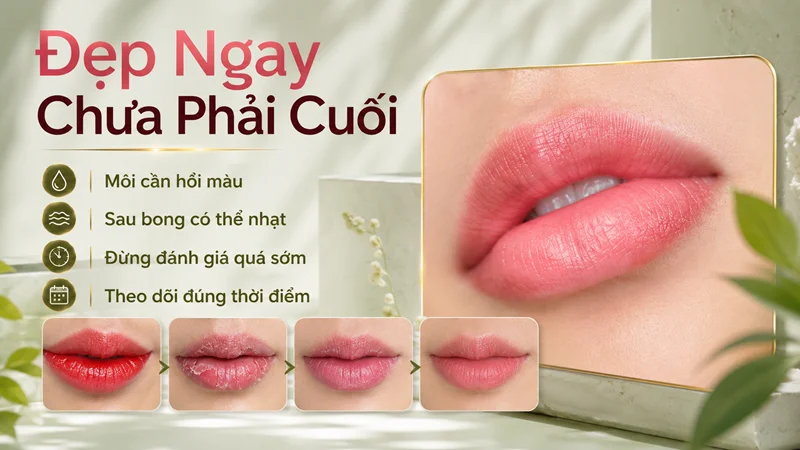 Làm một lần là đẹp luôn — vì sao môi cần thời gian hồi màu? Làm một lần là đẹp luôn — vì sao môi cần thời gian hồi màu?