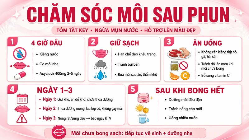 Hướng dẫn chăm sóc môi sau khi khử thâm theo y khoa Hướng dẫn chăm sóc môi sau khi khử thâm theo y khoa