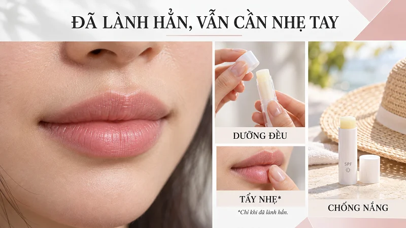 Chăm sóc môi sau phun như thế nào là hợp lý