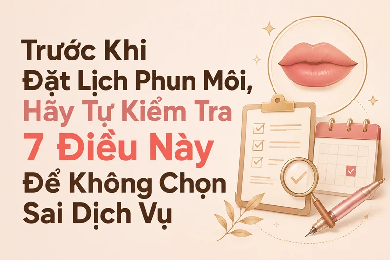 Trước Khi Đặt Lịch Phun Môi, Hãy Tự Kiểm Tra 7 Điều Này Để Không Chọn Sai Dịch Vụ