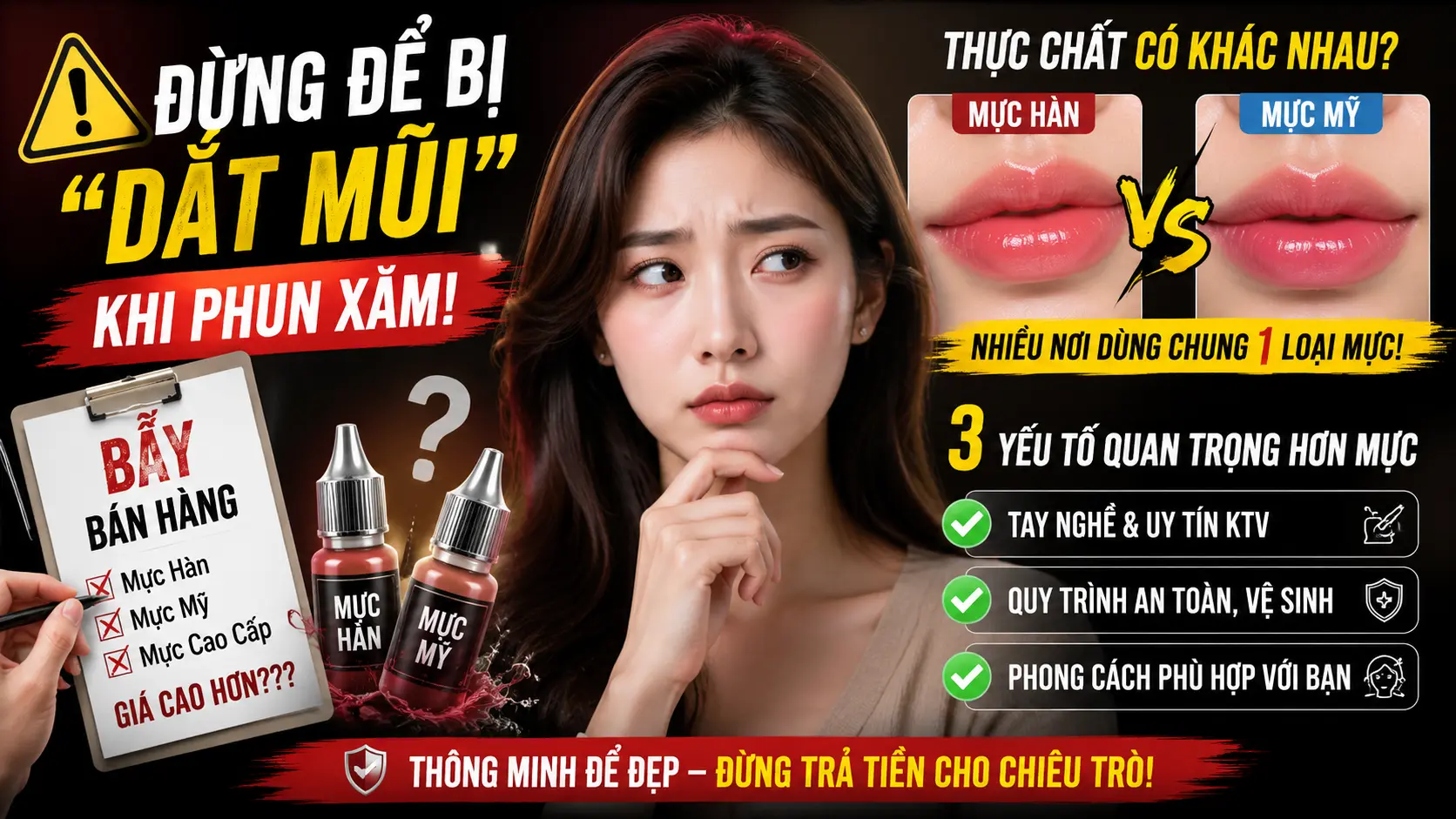 Phun Xăm Thẩm Mỹ: Mực Hàn Hay Mực Mỹ Có Thật Sự Quan Trọng
