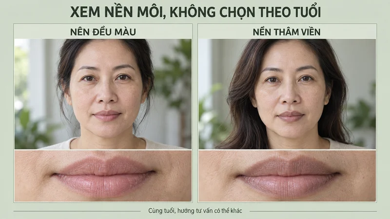 Chọn màu theo nền môi, không phải độ tuổi Chọn màu theo nền môi, không phải độ tuổi