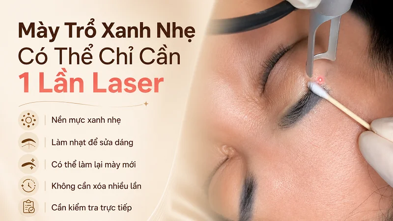 Khi nào chỉ cần laser 1 lần rồi làm lại lông mày mới?