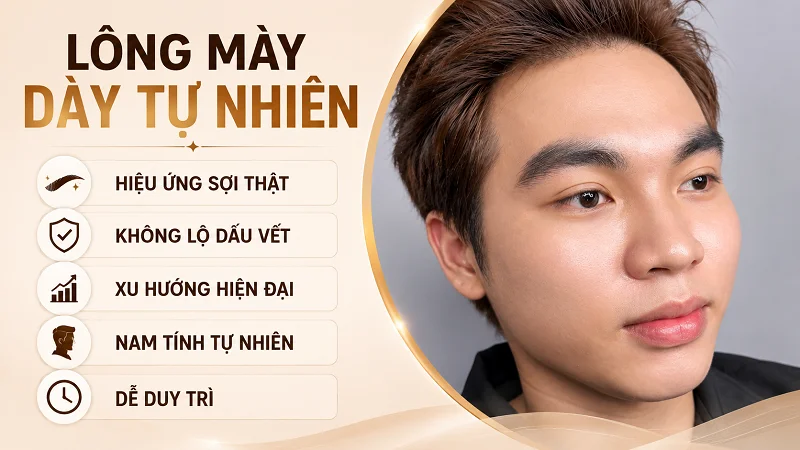 Dáng Lông Mày Dày Rậm Kiểu Tự Nhiên