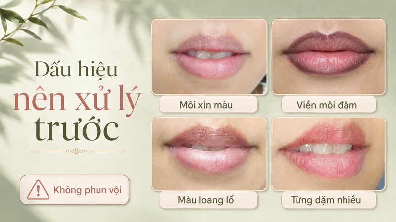 Những dấu hiệu môi nên cần xử lý nền trước