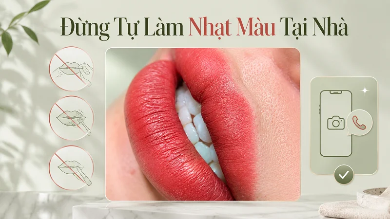 Đừng tự xử lý làm nhạt màu môi tại nhà