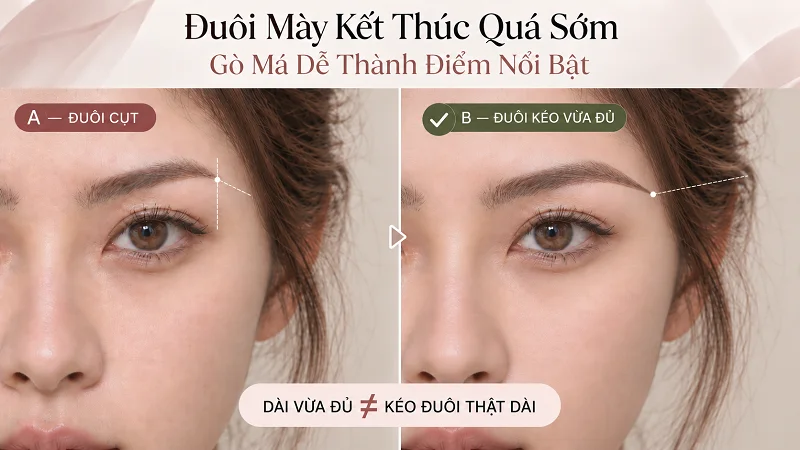 Cần cẩn thận khi đuôi mày quá ngắn Cần cẩn thận khi đuôi mày quá ngắn