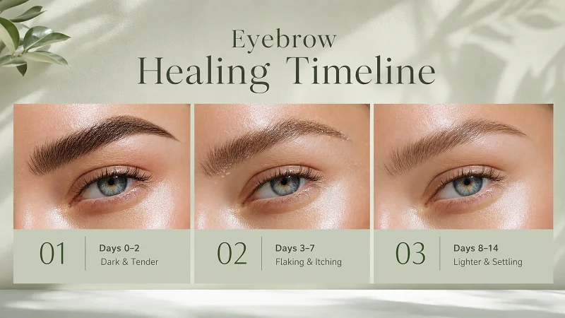 A full timeline for your eyebrow tattoo healing process A full timeline for your eyebrow tattoo healing process