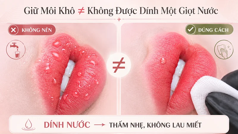 “Giữ môi khô” sau phun nên hiểu thế nào? “Giữ môi khô” sau phun nên hiểu thế nào?