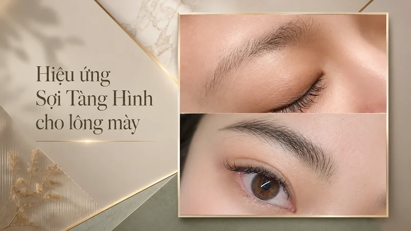 Hiệu ứng tàng hình cho lông mày sợi Hiệu ứng tàng hình cho lông mày sợi