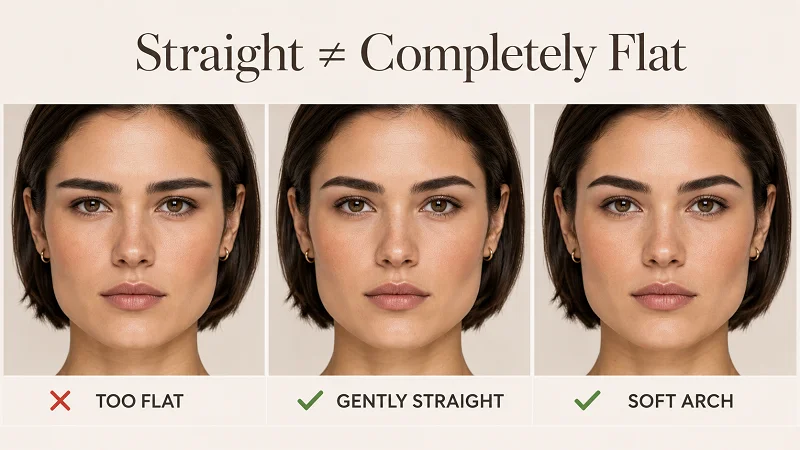 Do straight brows suit a square face?