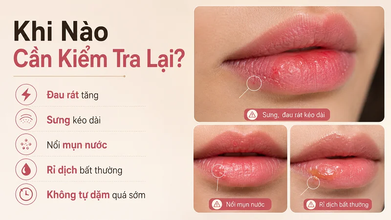 Khi nào môi sau khử thâm cần được kiểm tra?