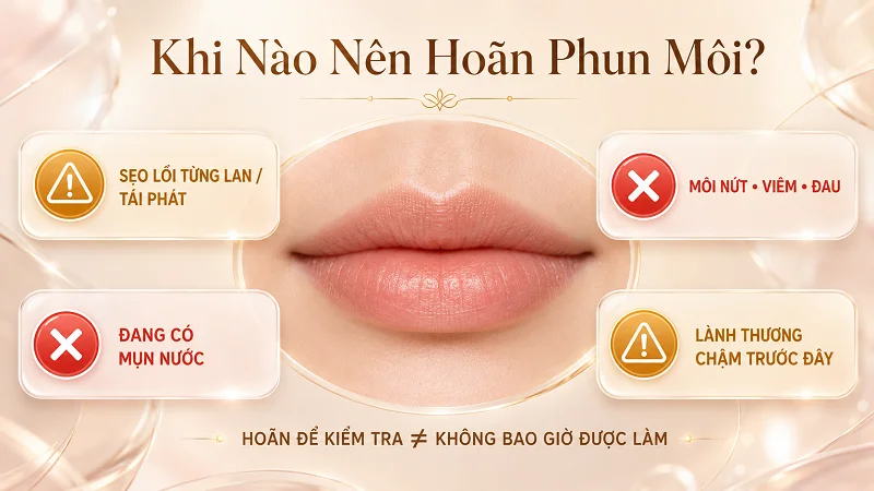 Khi Nào Nên Hoãn Phun Môi?