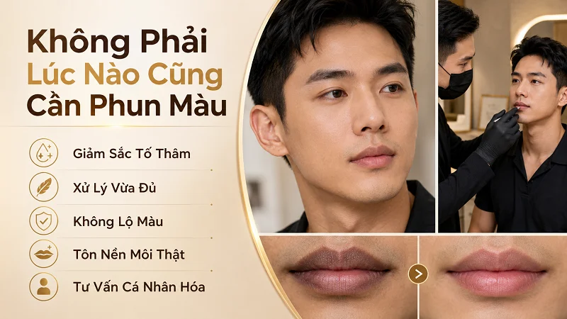 Khi nào khử thâm môi nam là lựa chọn đáng cân nhắc?
