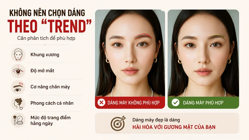 Làm lông mày không nên theo trend